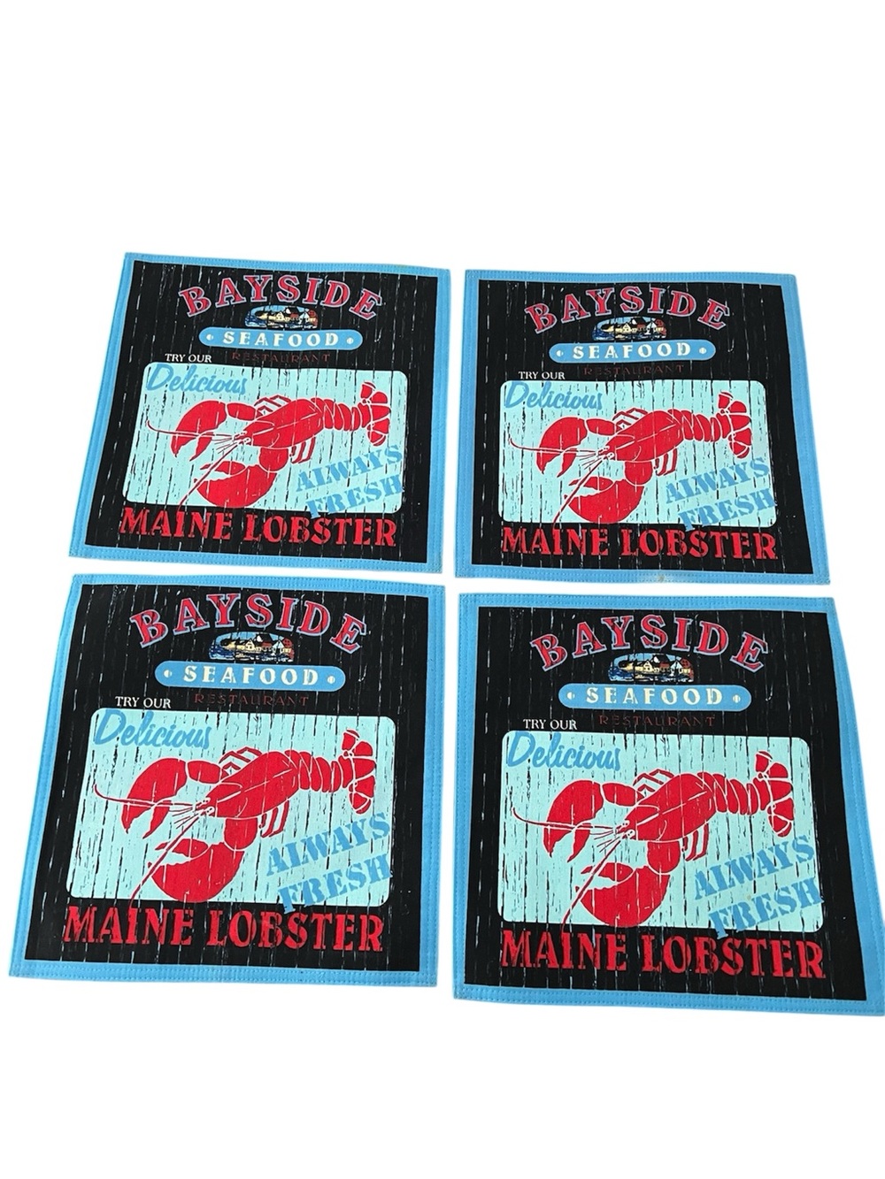 Maine Lobster Bayside Seafood Placemat Set of 4